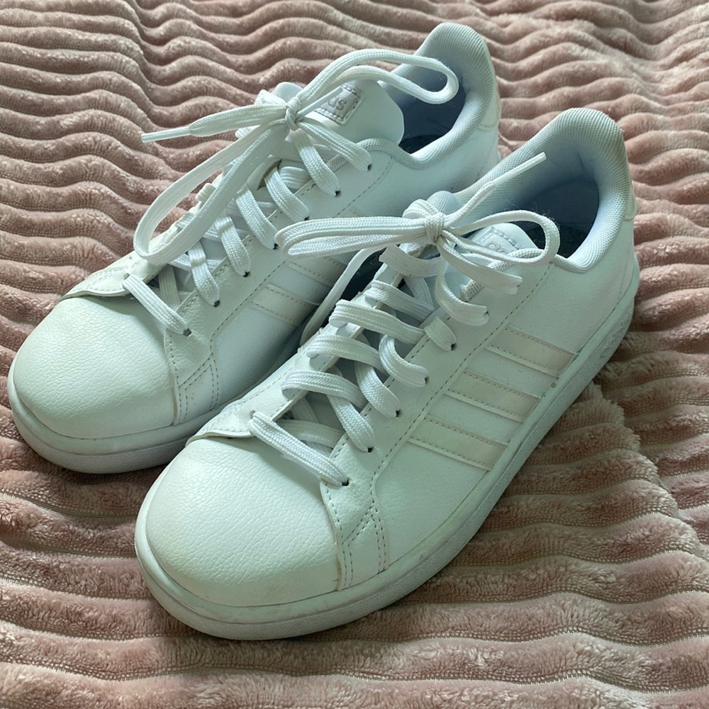 Adidas Grand Court White on White